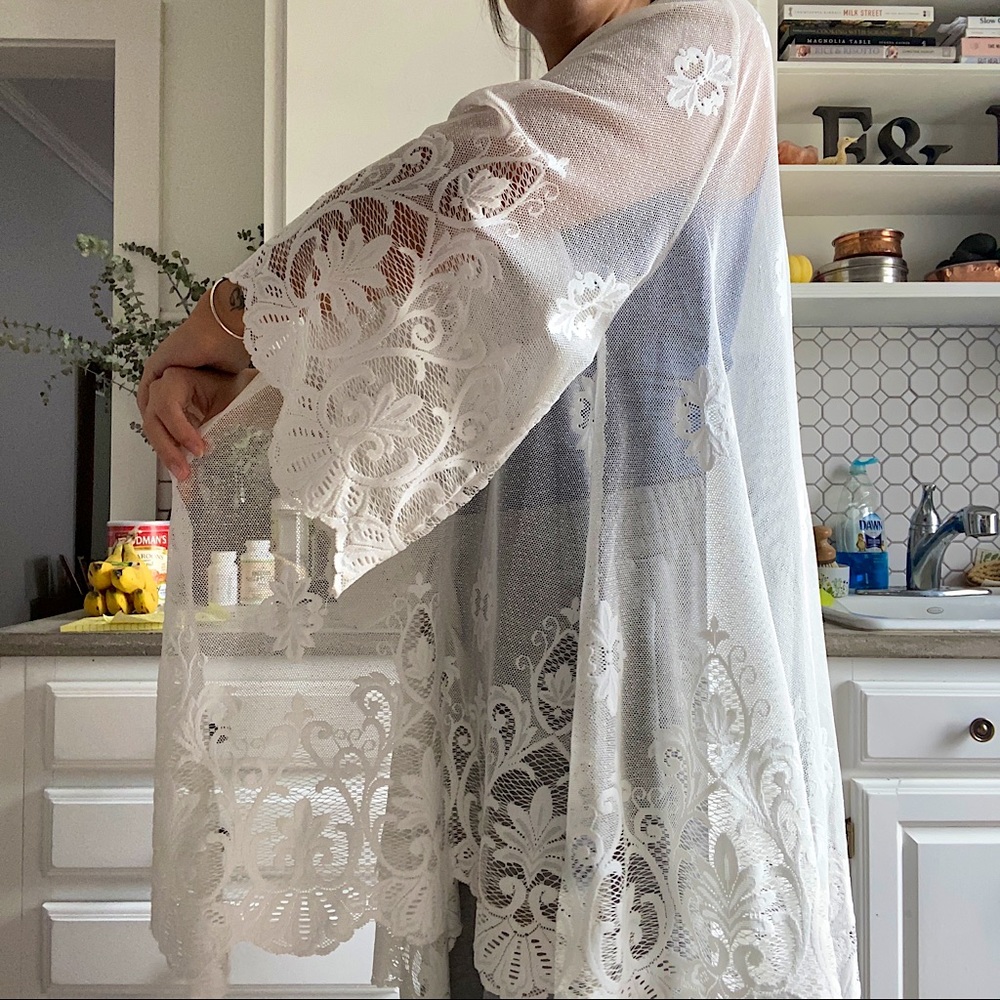 COTTGECORE SHEER LACE CARDIGAN